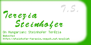terezia steinhofer business card
